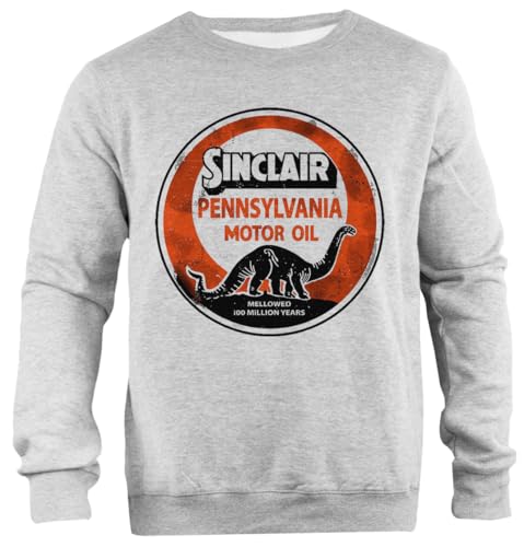 Tambootee Sinclair Gasoline Pensilvania Oil Sudadera Gris Unisex De Corte Sencillo