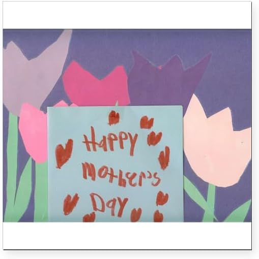 CafePress Happy Mother's Day Desig Square Car Magnet 3 X 3 Square Car Magnet, Magnetic Bumper Display
