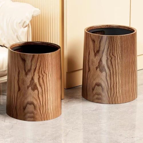 Bote de basura de grano de madera portátil para sala de polvo 5