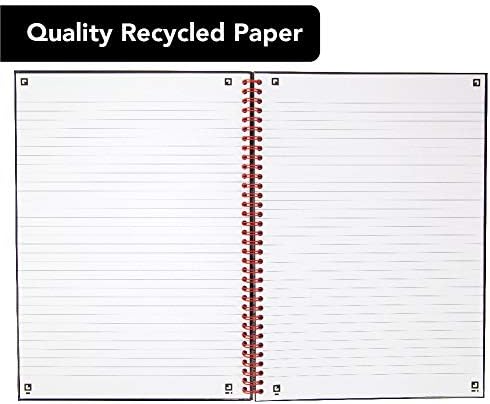 Oxford Black n' Red A4 Wirebound Poly Recycled Notebook