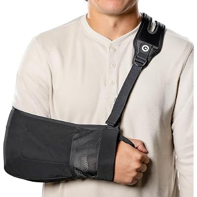 Arm Sling for Shoulder Injury, Rotator Cuff, Fracture & Surgery Recovery Split-Strap Support, Breathable Mesh, Adjustable Left or Right Arm, Padded Comfort for Men & Women
