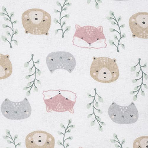 Gerber Boys And Girls Newborn Infant Baby Toddler Nursery 100% Cotton Flannel Receiving Swaddle Blanket, Woodland Critters White, 5 Count #TOP1
