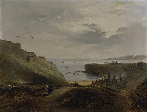 Tableau Toile Prior's Haven Tynemouth Sunrise Evite Mur Vide Déco Salon 60x90