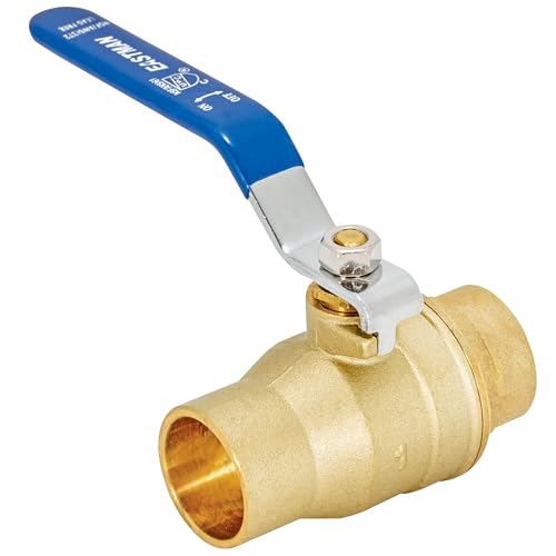 Eastman Heavy Duty Full Port Brass Ball Valve, 1 in Sweat x 1 in Sweat Connection, 20065LF