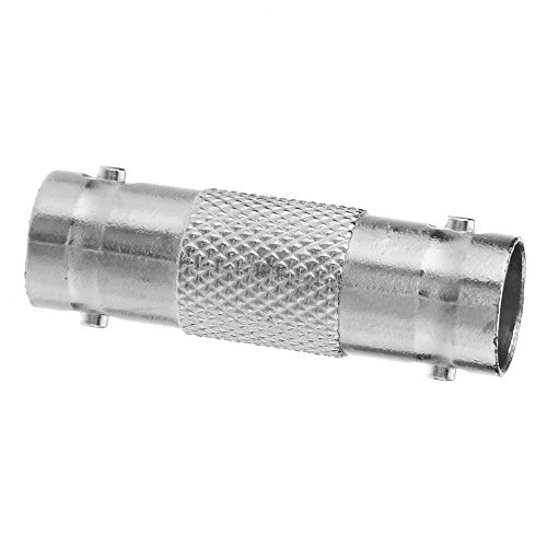 Sxmrmnx 10Pcs Bnc-Buchse auf Bnc-Buchse CCTV-ÜBerwachungskamera-Adapter Gerader Anschluss für CCTV-System Silber