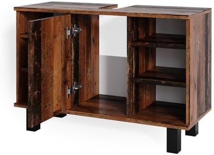 Vicco Meuble sous Vasque Simple Fynn, Bois Antique, 80 x 54 cm