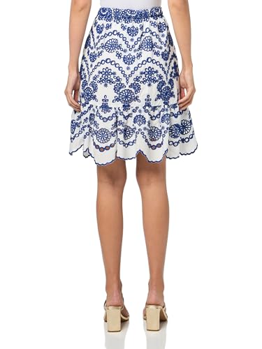 Anne Klein Women's Pull on Ruffle Eyelet Skirt (Lined)2