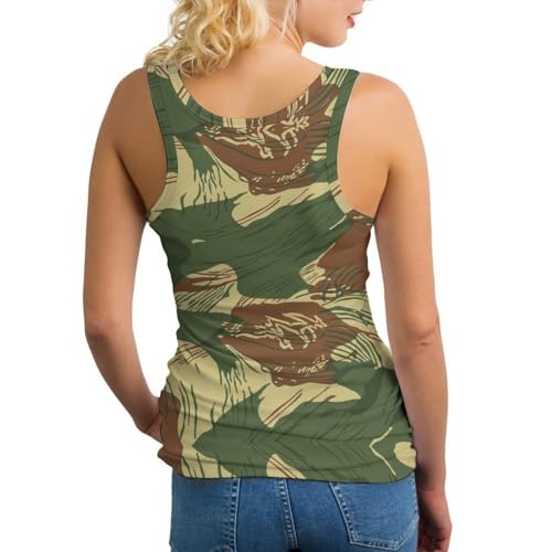Rhodesian Camouflage Women's Tops Summer Fashion Sports Vest Sleeveless T-Shirt2