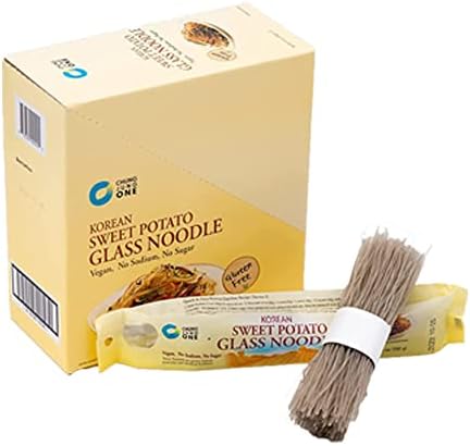 Chung Jung One Korean Sweet Potato Glass Noodle, Gluten Free, Vegan, No Sodium, No Sugar 3.5oz (100g), 12 PACK