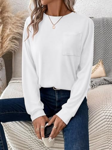 Bliwov 3 Pack Womens Tops Long Sleeve T Shirts 2025 Basic Casual Blouse Spring Fall Winter Fashion Trendy Clothes with Pocket4