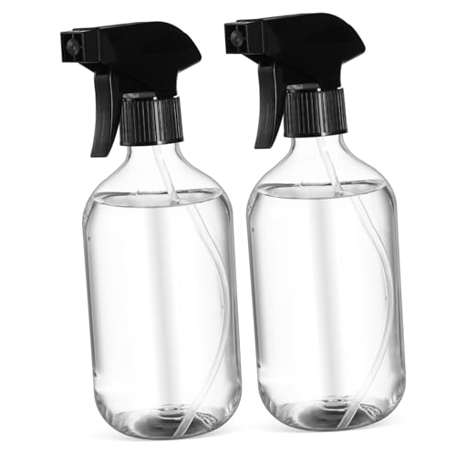 BUGUUYO 2 Pezzi Bottiglie Spray per Pulizia Trasparenti Pet Riutilizzabili Nebulizzatore e Facile Usare per e Auto
