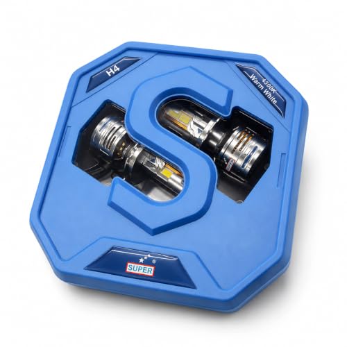 Image of Super 4111WW H4 / H19 Led Headlamp Pair DC 9V-12V, 300W in Warm White Color for Cars, Trucks