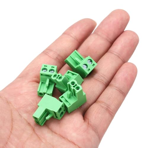 MECCANIXITY 10PCS 2-Pin PCB Mount Screw Terminal Block Connectors 5.08mm/0.2inch Pitch Circuit Board Connectors for Home Appliances, Industrial Projects