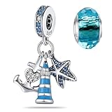 HappyStar 925 Sterling Silver Charm fits Pandora Bracelets Necklace，Pendants DIY Jewelry Gift For Women（With one Spacer Bead Charms）