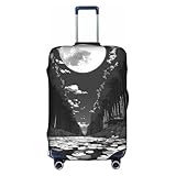 Stream in The Bamboo Forest - Funda de equipaje para maletas de negocios, duradera y elegante, protector al aire libre, White, M