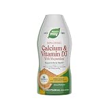 Nature's Way Calcium & Vitamin D3 with Magnesium Liquid Supplement, Calcium & Vitamin D Supplement, Supports Bone Health*, Fast-Absorbing Liquid, Gluten Free, Citrus Flavored, 16 Fl Oz (Pkg May Vary)