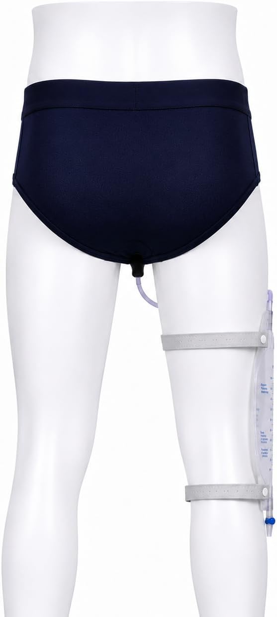 Incontinence Underwear for Men - Washable Mens Incontinence Briefs, Urine Bags for Men, Reusable Incontinence Protective Briefs Large