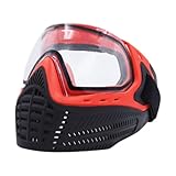 Lljsszr Fencing, Face Protective Gear Portable Adjustable Strap Kendo Breathable Fencing Coaches Mask Face Cover for Masque, Red Black