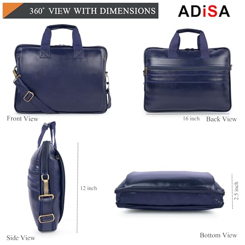 Image of ADISA Laptop Messenger Office Bag Briefcase for Work for Men