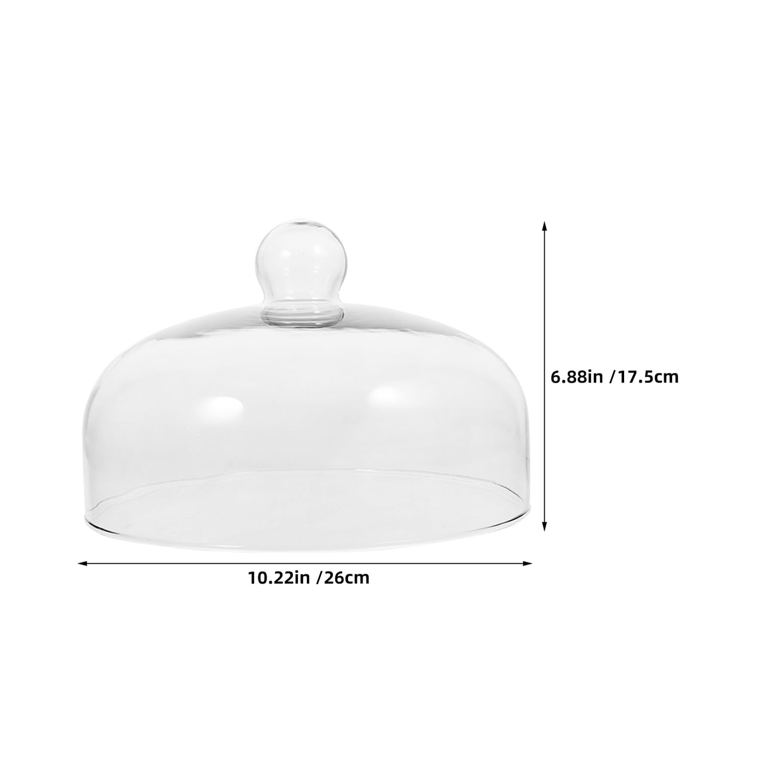 COLLBATH Cubierta de Vidrio para Microondas Cúpula 25x17 Cm
