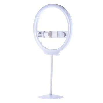 Yongnuo_ YN128 LED Ring Light Camera Photo Video Studio Live Selfie Lighting 7.6W Dimmable 3200-5500K Bi-Color with Stand for Canon Nikon Sony DSLR for iPhone X 8 7 s Plus Smartphone (White) -128 Pcs