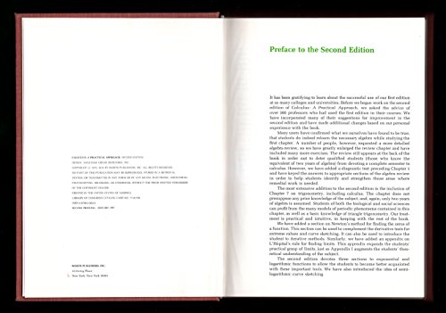 Calculus: A Practical Approach 0879010835 Book Cover