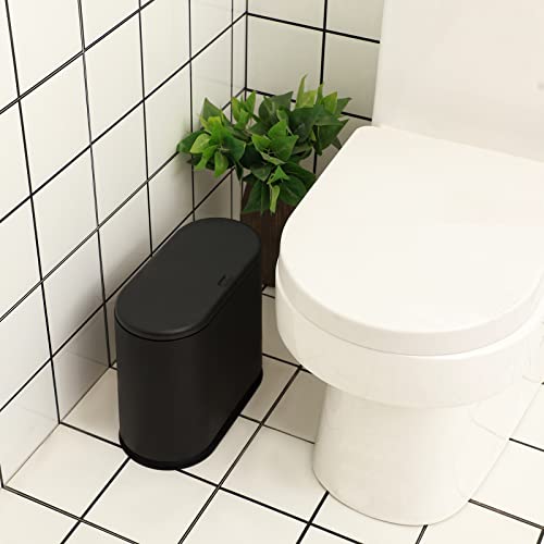 PENGKE Caneca de Basura Plástica Slim 2.7 Galones Negra miniatura 4