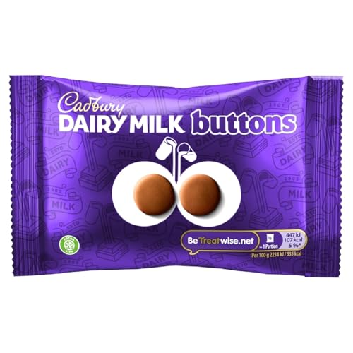 Cadbury Giant Buttons Bitesize | Total 12 bags of British Chocolate Candy - Cadbury Giant Buttons