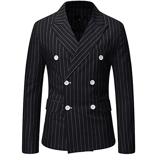 Blazer à rayures noires Kelsiop marine XXL homme veste croisée