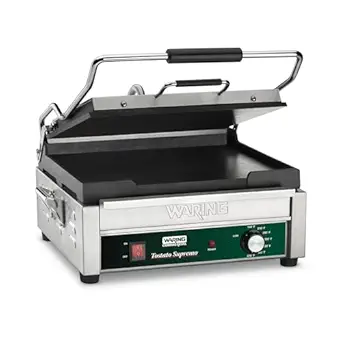 Waring Commercial WFG250 Tostato Supremo® Large Flat Toasting Grill, 120V, 1800W, Silver
