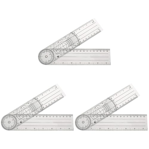Mikikit 3st Medicinsk Goniometer i Transparent Vinkelmätare För Mätning Ledrörlighet Enkel Avläsning Centimeter För Rehabilitering Och Fysioterapi