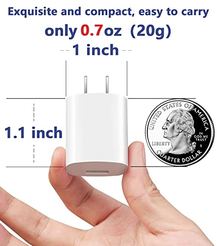 Usb Wall Charger Block,2 Pack 5W/5V/1A Single Port Power Adapter (Travel Plug Charging Cube Box Brick) Compatible Kindle Apple Iphone 8 7 6S 6 Se Xs Max Xr X Galaxy S7/S6/S5 Edge (Cable Not Included) #TOP5