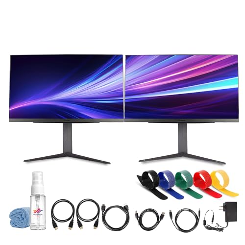Image of LG 27GR83Q-B Ultragear 27 inch QHD (2560x1440) Monitor (2-Pack) | 240Hz IPS Display, 1ms Response, NVIDIA G-SYNC Compatible, AMD FreeSync, HDMI & DisplayPort + 2X HDMI Cable + Screen Cleaning Kit + More