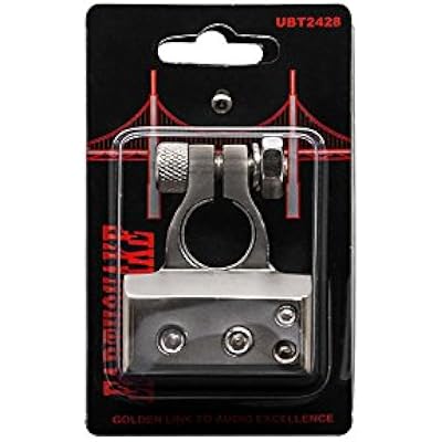 Earthquake Sound UBT2428 Platinum Plated Universal Positive and Negative 4/4/8/8 Gauge Battery Terminal