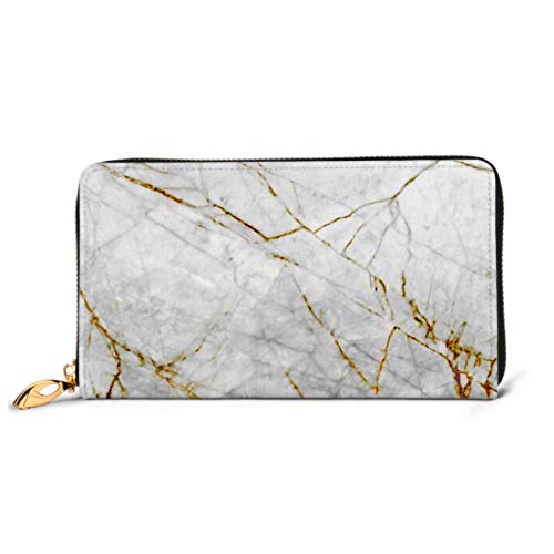 Preisvergleich Produktbild JHGFG Mode Handtasche Reißverschluss Brieftasche Weißgold Marmor Textur Muster Hintergrund Telefon Kupplung Geldbörse Abendkupplung Blockieren Leder Brieftasche Multi Card Org