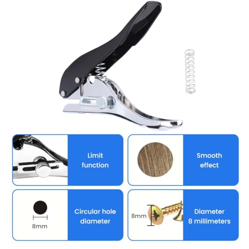 FLEXMAN 8mm Single Hole Punch, Steel Antislip Hole Puncher - Image 3