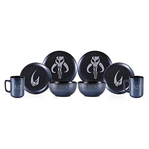 Star Wars The Mandalorian 8-Piece Limited Edition Stoneware Dinnerware Set