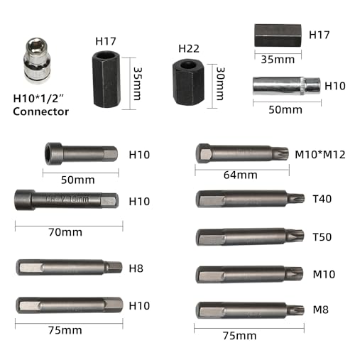 DPTOOL 30-teiliges Werkzeugset zum Entfernen und Installieren von Lichtmaschinenriemenscheiben, Freilaufriemenscheiben-Entferner, Steckschlüsselbohrer, kompatibel mit Ford, kompatibel mit GM