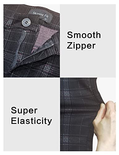 Gingtto Mens Casual Pants Slim Fit Stretch Chinos Pants Men Skinny Fit Black 28 #TOP5