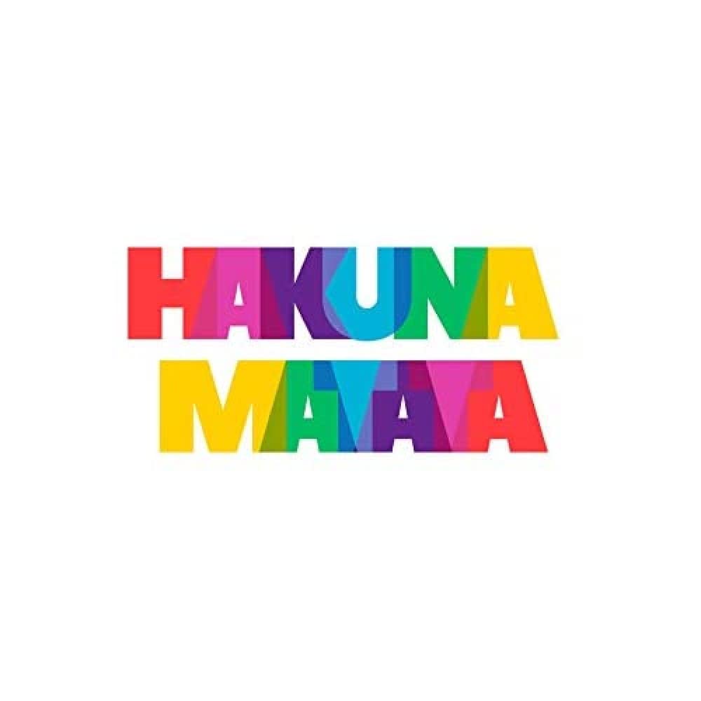 Wee Blue Coo Unframed Paper 12X16 Hakuna Matata Colourful Unframed Wall Art Print Poster Home Decor Premium