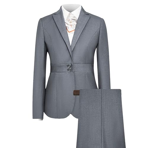 FABLESMODA Womens Suits 2 Piece Set Business High Waisted Straight