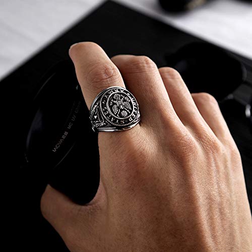 Anel Militar Masculino de Aço Inoxidável Domineering Estilo Americano Exército dos Estados Unidos Co