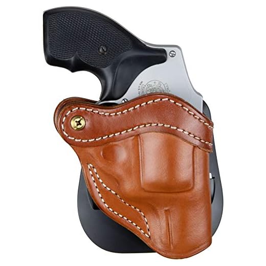 1791 Gunleather J-Frame Revolver Paddle Holster - OWB CCW Holster - Right Handed Leather Gun Holster for Belts - Fits All J-Frame Revolvers Including S&W and Ruger LCR not Taurus