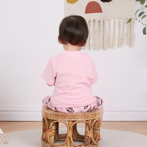 WZTYYDS Toddler Girl Summer Clothes Baby Football Outfit Letter Print Short Sleeve T-shirt Shirts + Shorts Set4