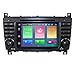 Produktbild hizpo Android 10 Auto DVD Car Audio Stereo für Mercedes Benz C-Klasse W203 2004-2007 CLC W203 2008-2010 CLK Klasse W209 2005-2011 Unterstützung GPS Navi, DAB +, BT, RDS Radio, SWC, 4G WiFi