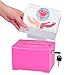 ADI637-PNK AdirOffice Acrylic Donation & Ballot Box With Lock (6.25" x 4.5" x 4") - Pink