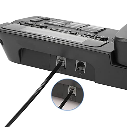 20Feet Long Telephone Extension Cord Phone Cable Line Wire, With Standard Rj11 Plug And 1 In-Line Couplers And 10 Cable Clip Holders-Black (20 Feet) #TOP6