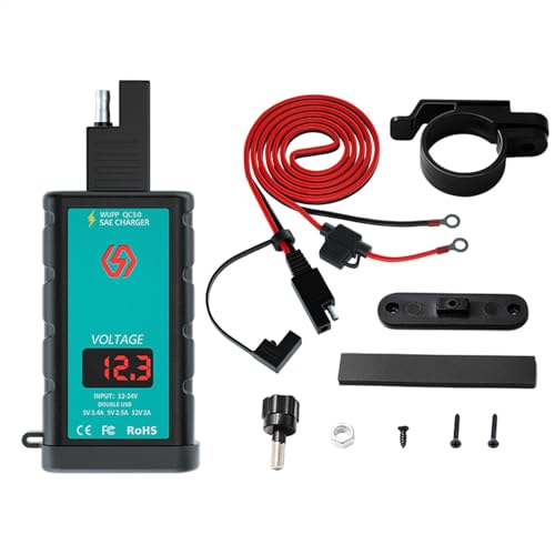 Cargador de teléfono para motocicleta con puerto USB y adaptador ATV