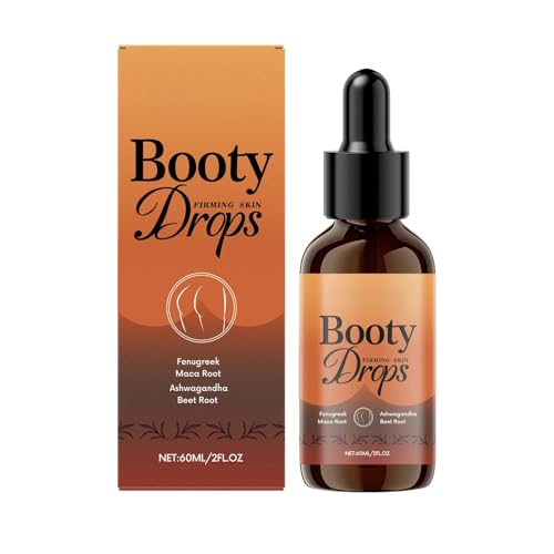 Booty Drops for Women - Butt Enhancement & Lifting Serum - Natural Curves Booster with Fenugreek Extract - 2 oz