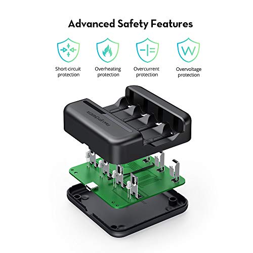 image for CR123A Rechargeable Batteries RAVPower [8 Pack 3.7V 700mAh ] Protected